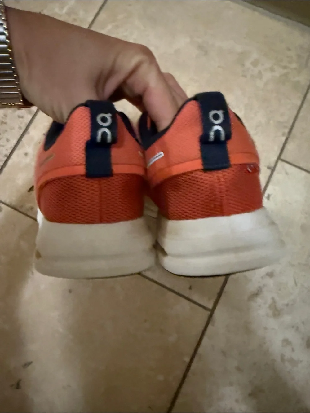 On Kids Orange Running Shoes Hook & Loop Sneakers US 1.5